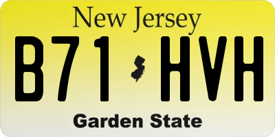 NJ license plate B71HVH
