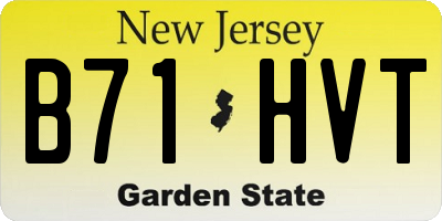NJ license plate B71HVT