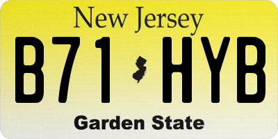 NJ license plate B71HYB