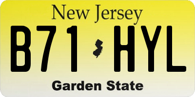 NJ license plate B71HYL