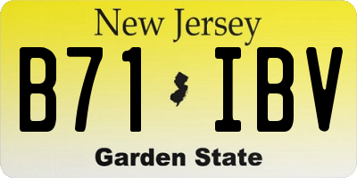 NJ license plate B71IBV