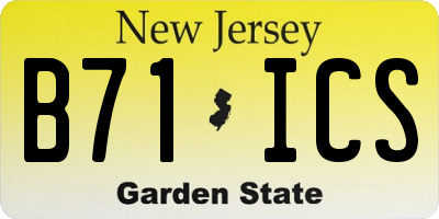 NJ license plate B71ICS