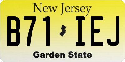 NJ license plate B71IEJ