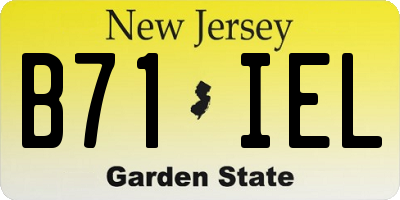 NJ license plate B71IEL