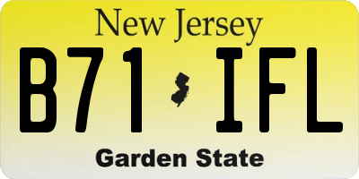 NJ license plate B71IFL