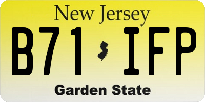 NJ license plate B71IFP