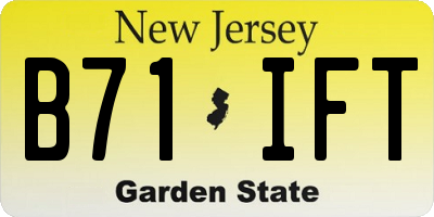 NJ license plate B71IFT