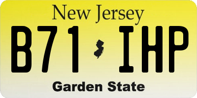 NJ license plate B71IHP