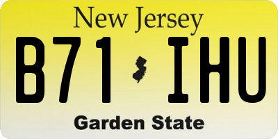 NJ license plate B71IHU