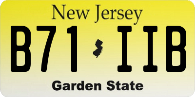 NJ license plate B71IIB