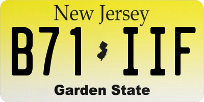 NJ license plate B71IIF
