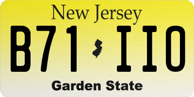NJ license plate B71IIO