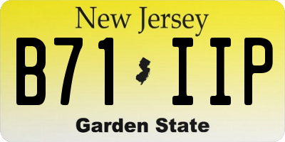 NJ license plate B71IIP