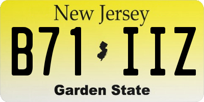 NJ license plate B71IIZ