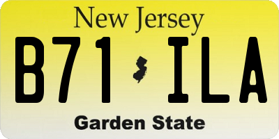 NJ license plate B71ILA