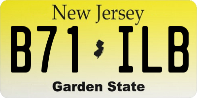 NJ license plate B71ILB