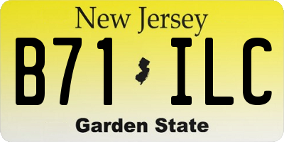 NJ license plate B71ILC