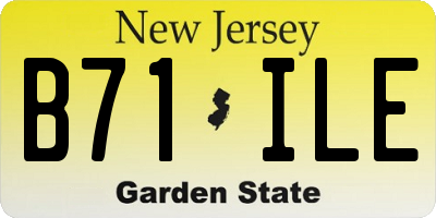 NJ license plate B71ILE
