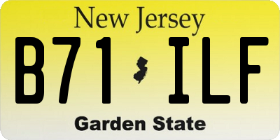 NJ license plate B71ILF