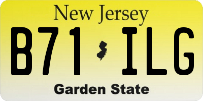 NJ license plate B71ILG