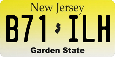 NJ license plate B71ILH