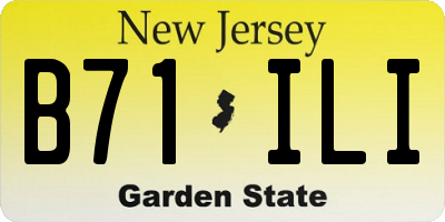 NJ license plate B71ILI