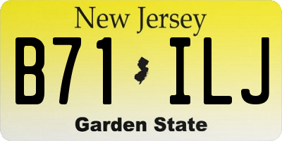 NJ license plate B71ILJ