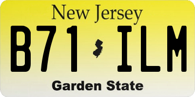 NJ license plate B71ILM