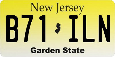 NJ license plate B71ILN