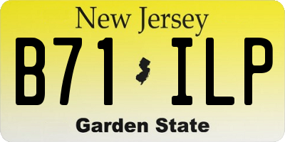 NJ license plate B71ILP