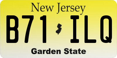 NJ license plate B71ILQ