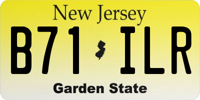NJ license plate B71ILR