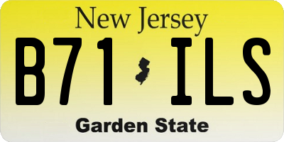 NJ license plate B71ILS