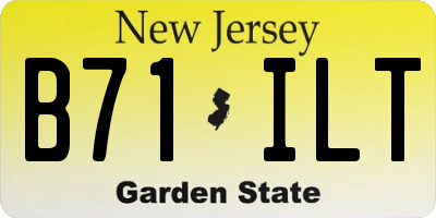 NJ license plate B71ILT