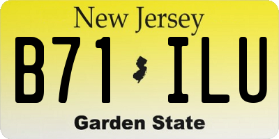 NJ license plate B71ILU