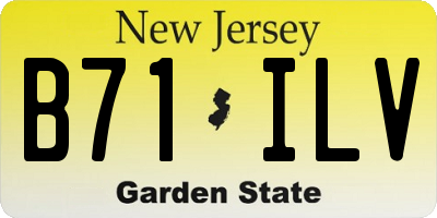 NJ license plate B71ILV