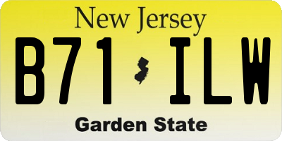 NJ license plate B71ILW