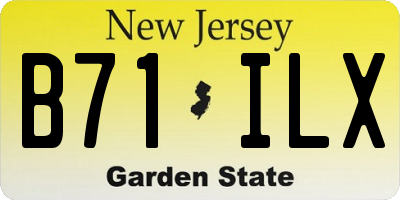 NJ license plate B71ILX