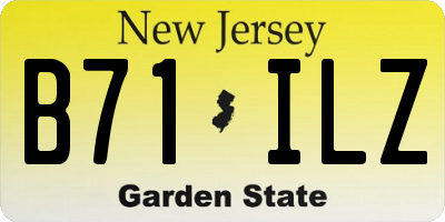 NJ license plate B71ILZ