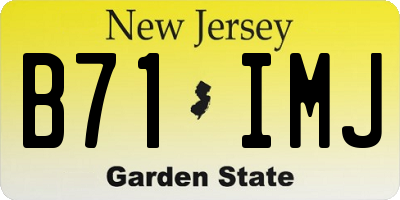 NJ license plate B71IMJ