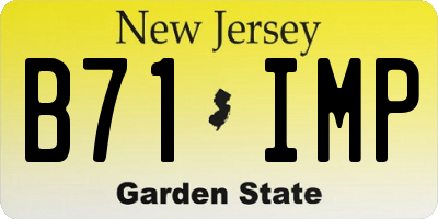 NJ license plate B71IMP