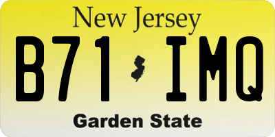 NJ license plate B71IMQ
