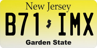 NJ license plate B71IMX