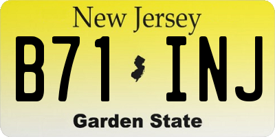 NJ license plate B71INJ