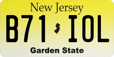 NJ license plate B71IOL