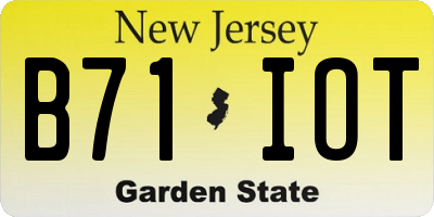NJ license plate B71IOT