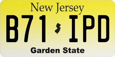 NJ license plate B71IPD