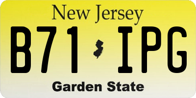 NJ license plate B71IPG