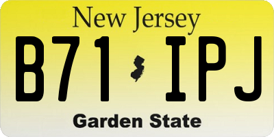 NJ license plate B71IPJ