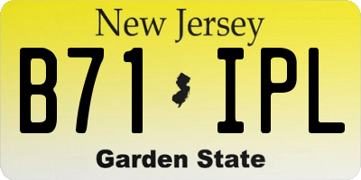 NJ license plate B71IPL